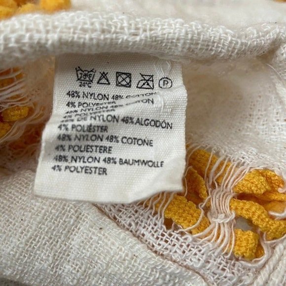 Yellow Pom Pom Table Kitchen Runner Cotton Blend Boho Bohemian Cream 50'' x 13'' - Picture 4 of 8